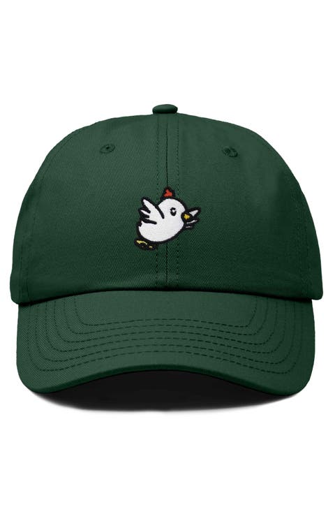 Chicken Embroidered Cotton Cap