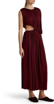 Marina Moscone Gathered Draped Dress