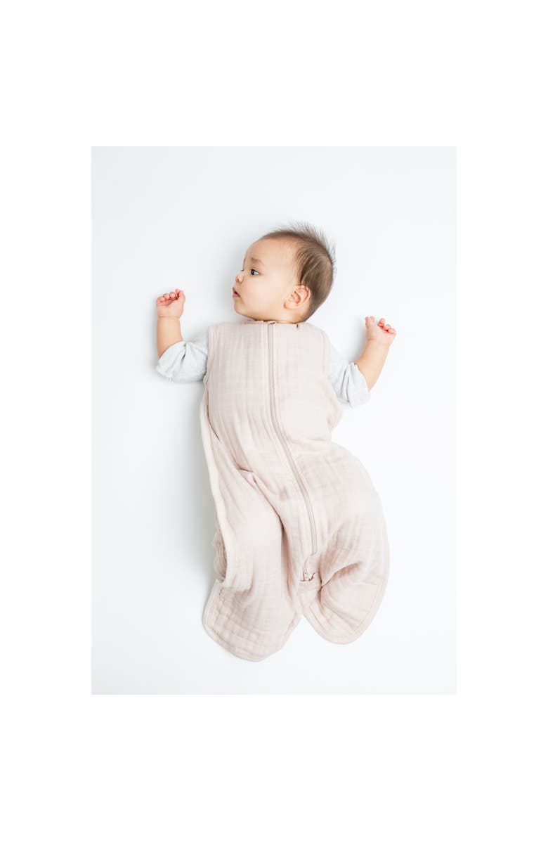 Lulujo Cotton Muslin Sleep Sack 1.0 TOG, Alternate, color, Sand