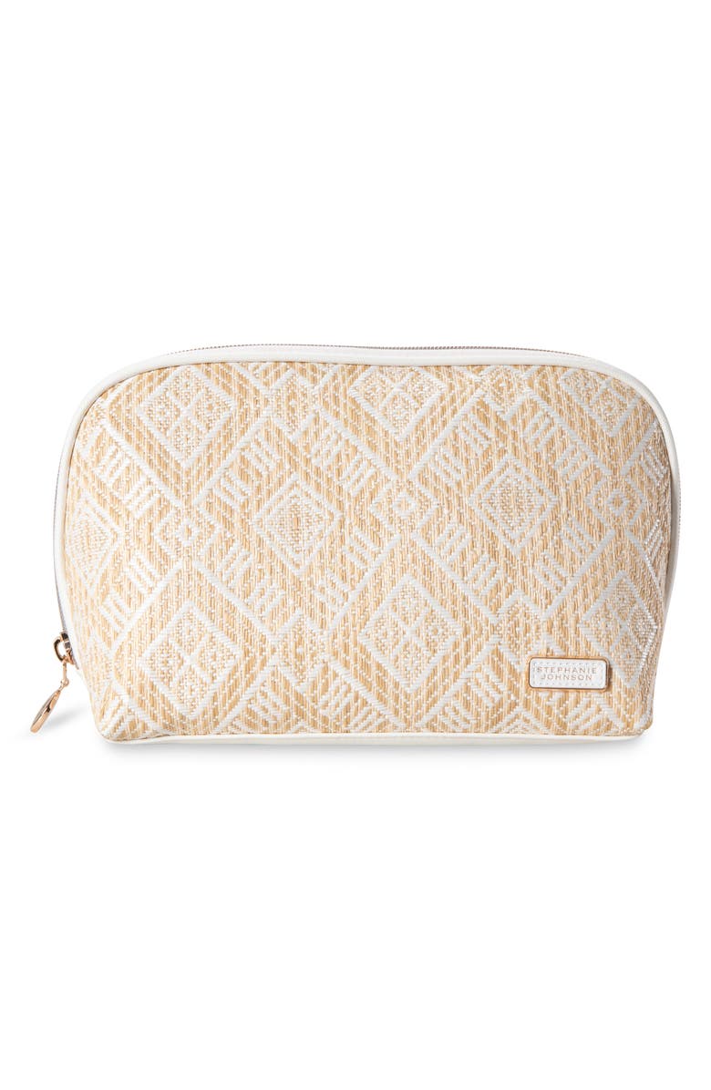 Stephanie Johnson Paros Coconut Lola Makeup Bag, Alternate, color, White