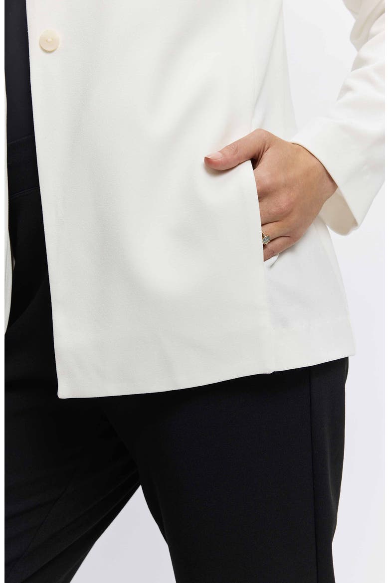 Morgan Crepe Knit Blazer, Alternate, color, ECRU