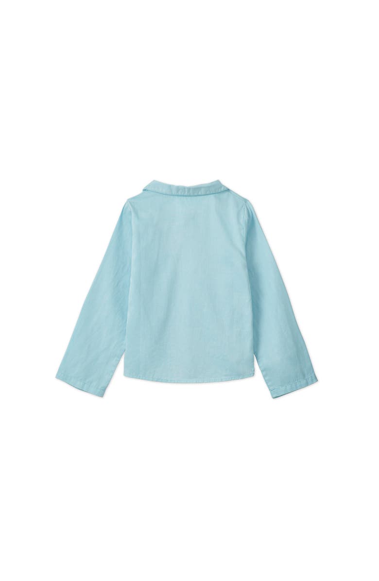 Vild House of Little LS Organic Cotton Woven Peter Pan Collared Shirt, Alternate, color, Sky Blue
