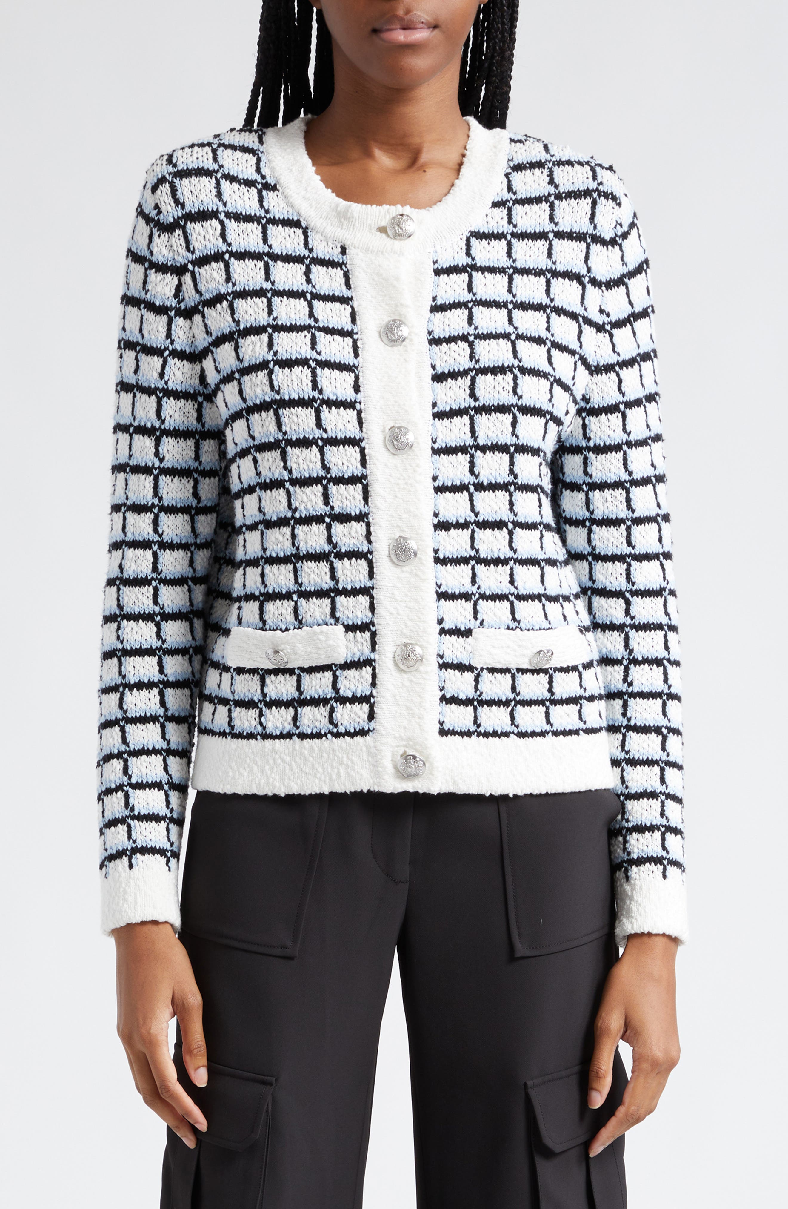 Lavigne Check Organic Cotton Cardigan