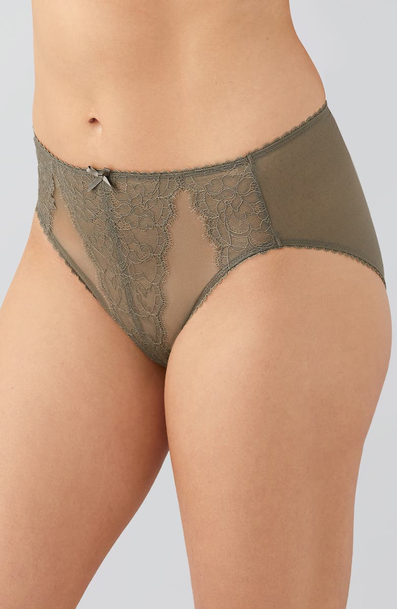 Wacoal Retro Chic High Cut Briefs, Alternate, color, Bungee Cord