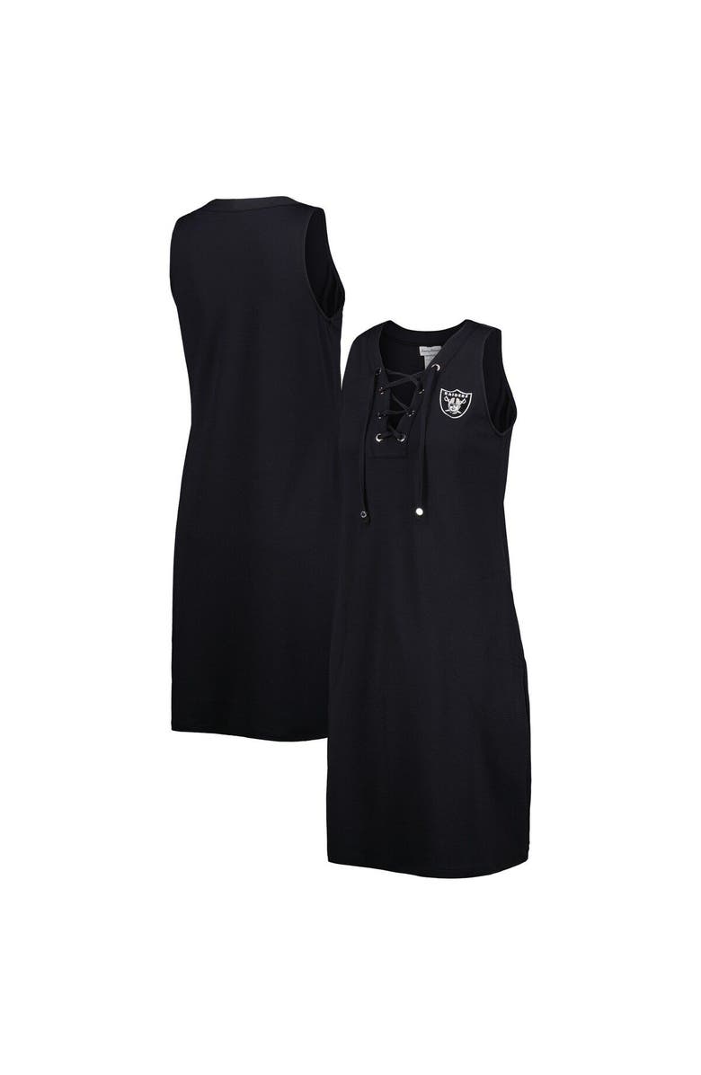 Tommy Bahama Women's Tommy Bahama Black Las Vegas Raiders Island Cays Lace-Up Dress, Alternate, color,