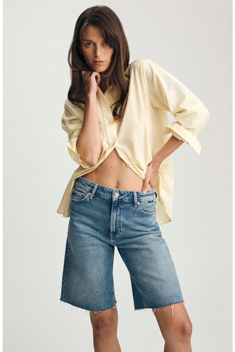 Erika Cutoff Denim Bermuda Shorts, Alternate, color, MID BRUSHED CLASSIC
