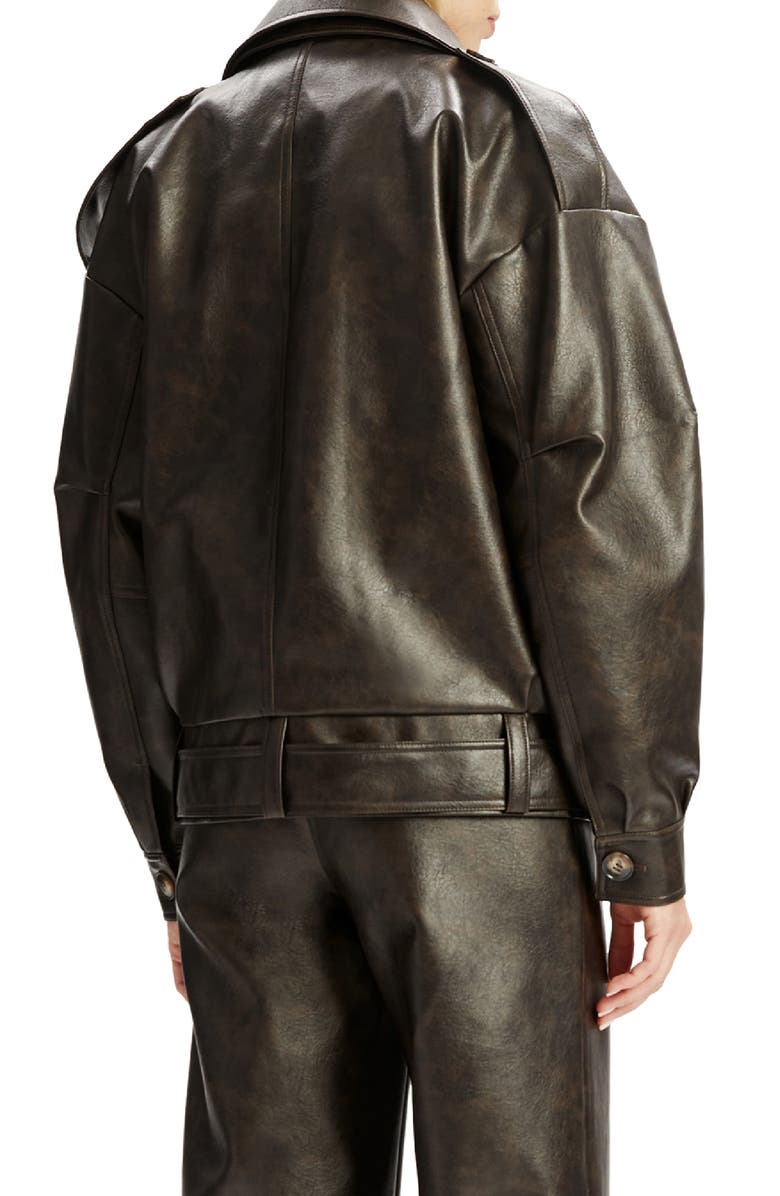 Bardot Kavi Oversize Faux Leather Moto Jacket, Alternate, color, 