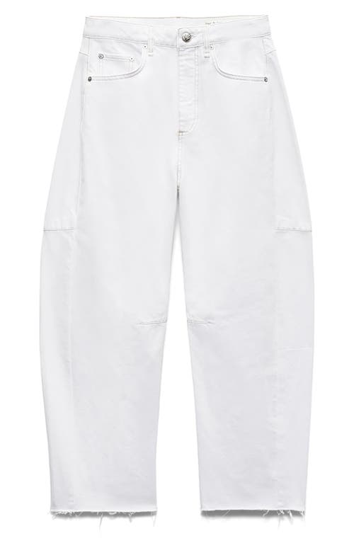 Rag & Bone Charlie High-rise Barrel Jeans In White