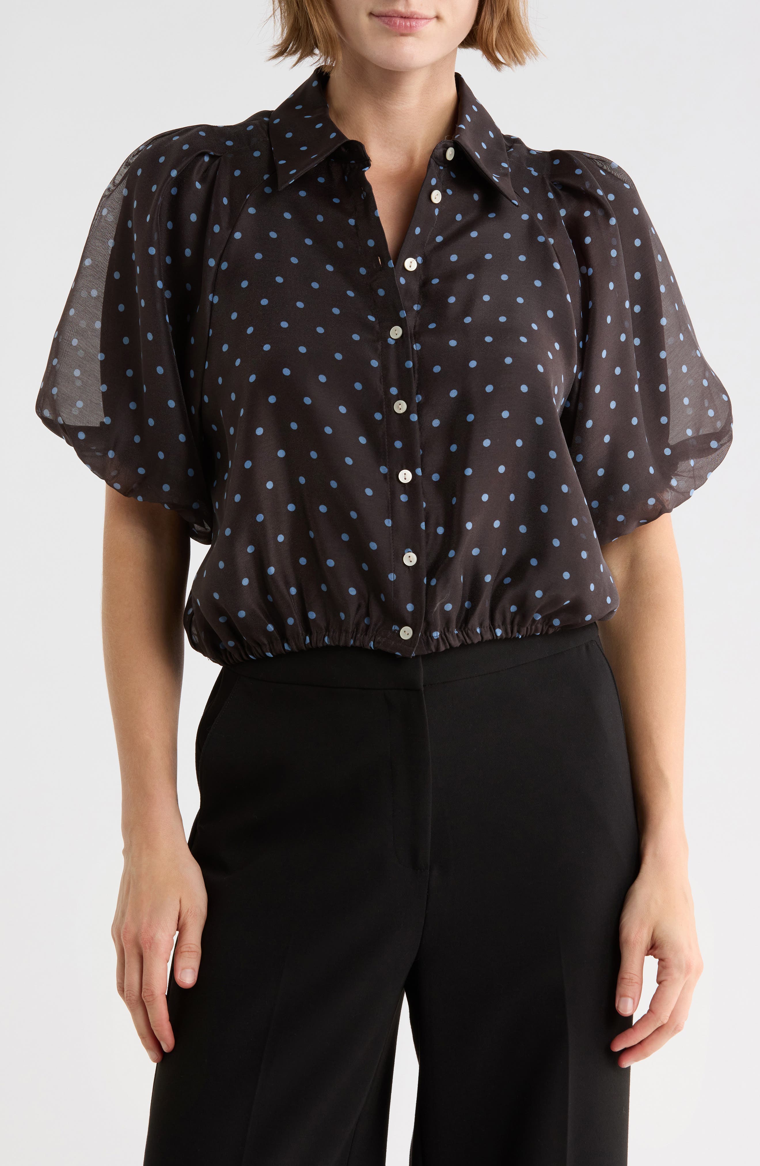 Bubble Sleeve Top