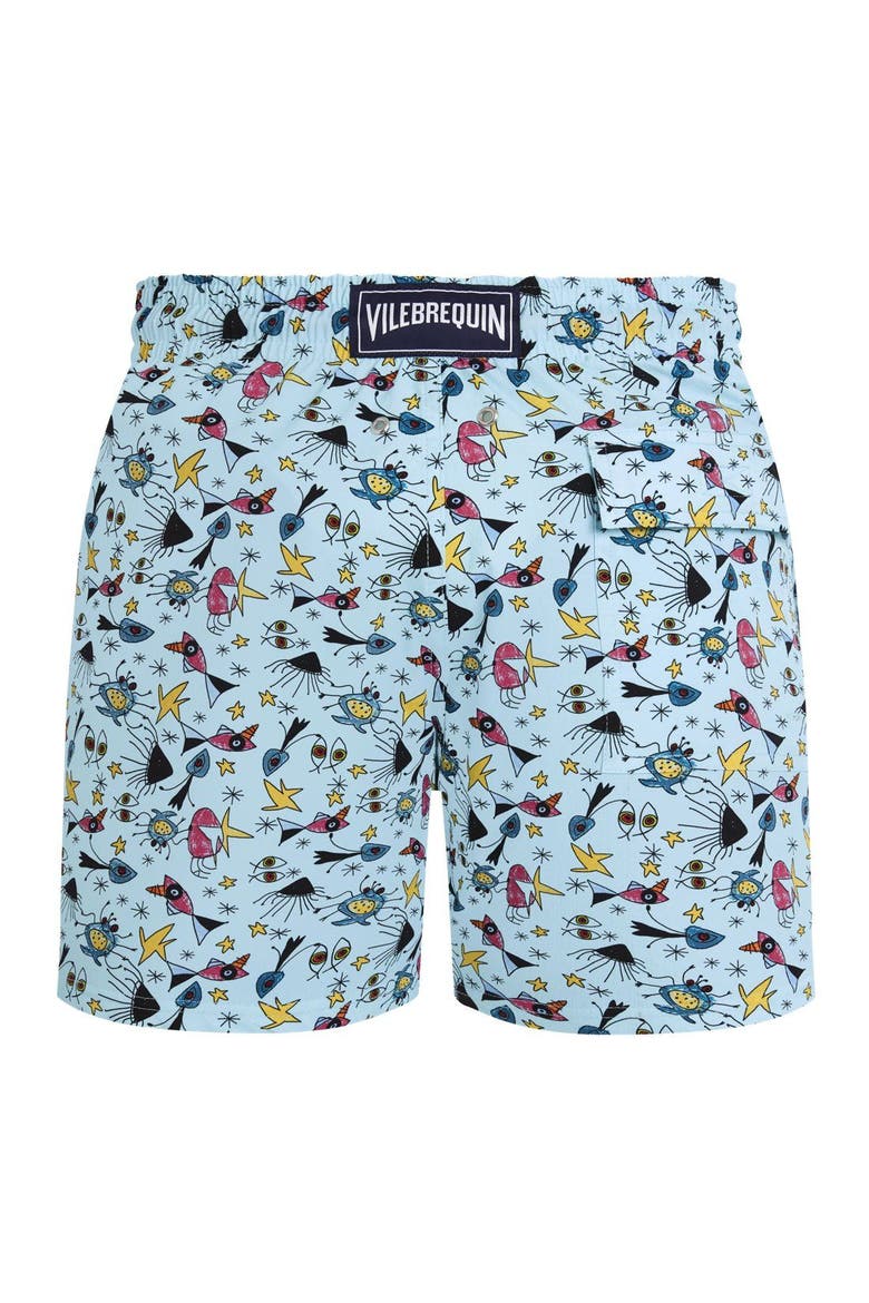 Stretch Short Swim Trunks, Alternate, color, Island Turquoise