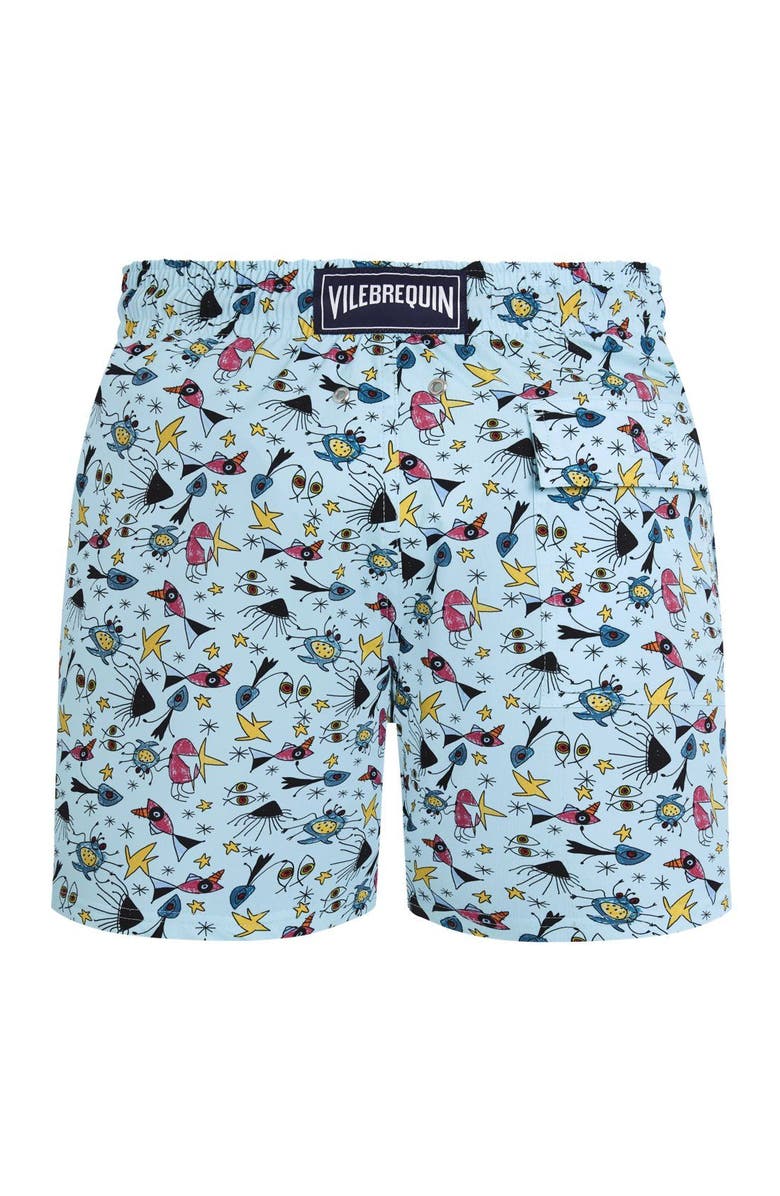 Vilebrequin Stretch Short Swim Trunks, Alternate, color, Island Turquoise