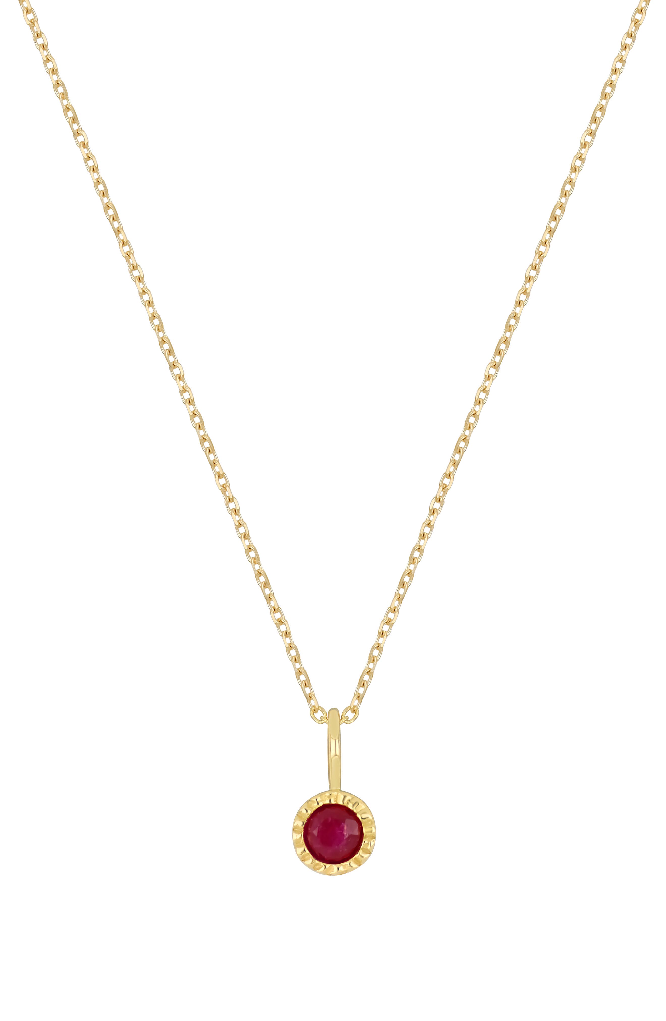 Bony Levy El Mar 18K Yellow Gold Round Ruby Pendant Necklace