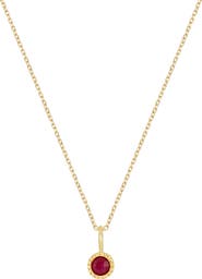 Bony Levy El Mar 18K Yellow Gold Round Ruby Pendant Necklace