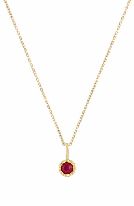 Bony Levy El Mar 18K Yellow Gold Round Ruby Pendant Necklace