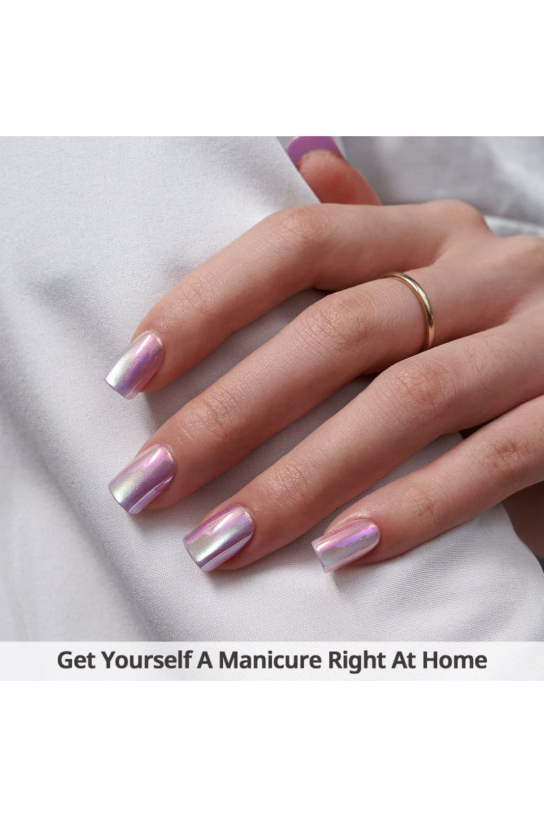 Press-on Nails Set Short Square, Main, color, Glass Ocean