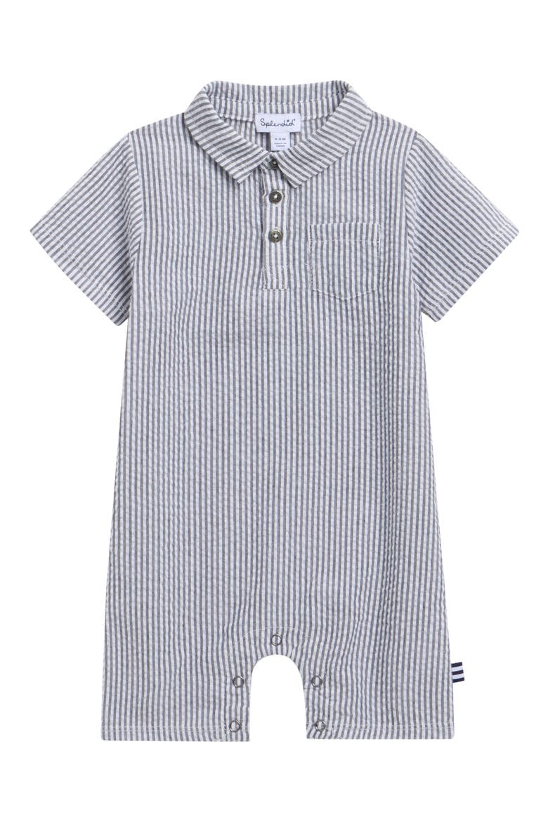 Ride the Wave Romper, Main, color, WHITE/ CARBON