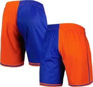 Mitchell & Ness Men's Mitchell & Ness Blue/Orange New York Knicks Hardwood Classics 1996 Split Swingman Shorts