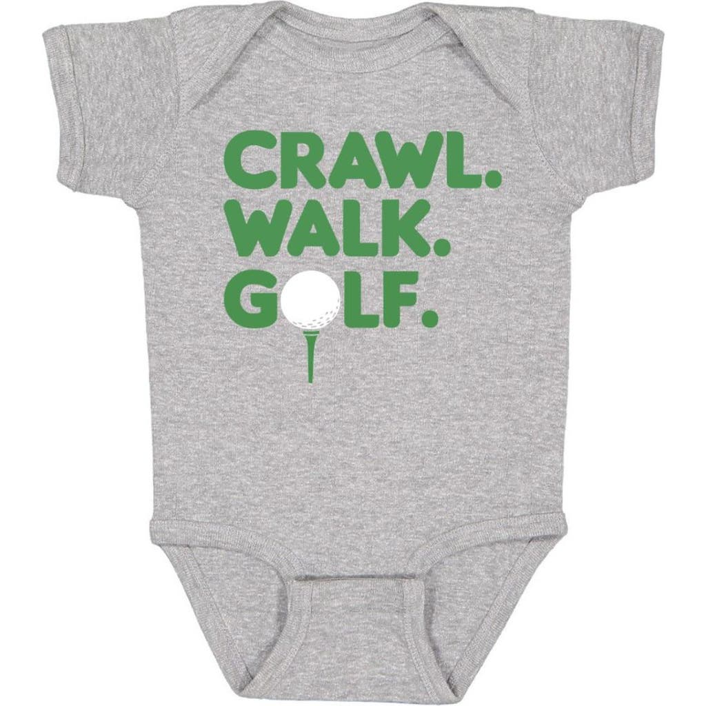 Sweet Wink Crawl, Walk, Golf Short Sleeve Bodysuit In Grey