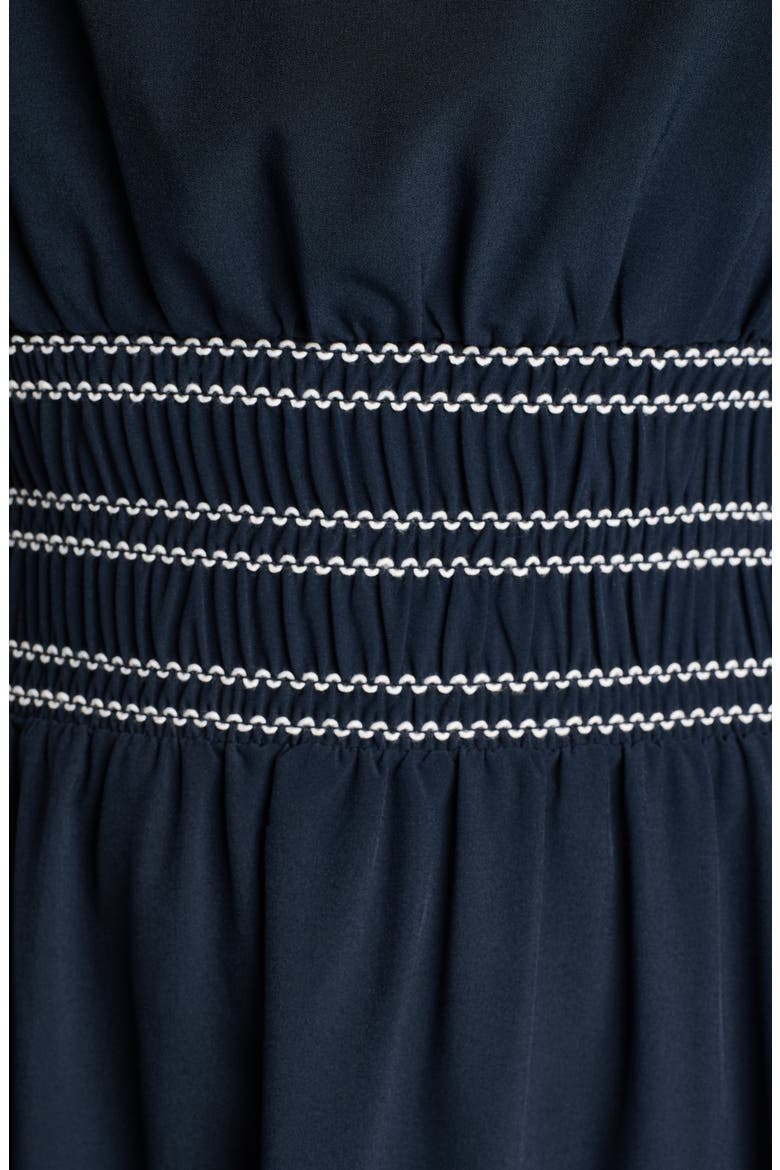 Commuter Solid Short Sleeve Dress, Alternate, color, INDIGO