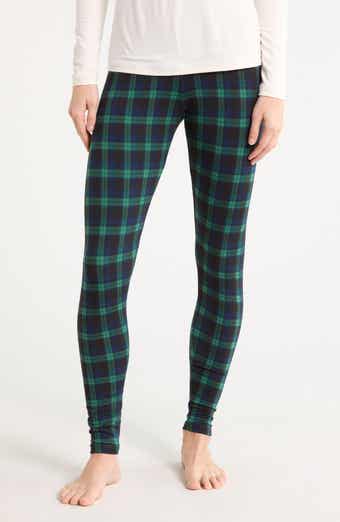 Plaid Fleece Full Length Leggings