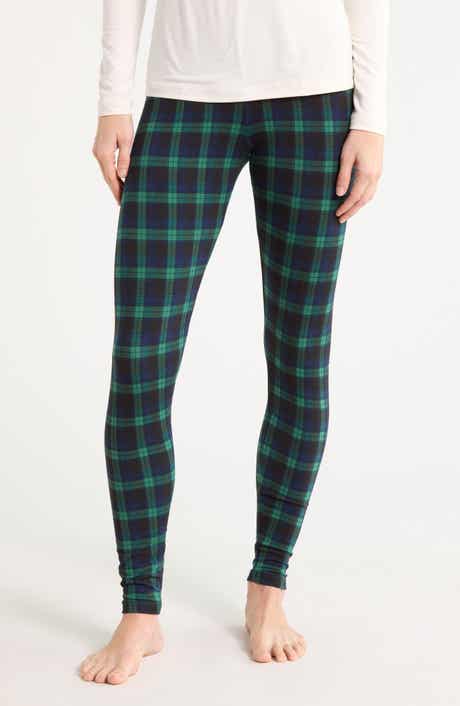 Plaid Fleece Full Length Leggings