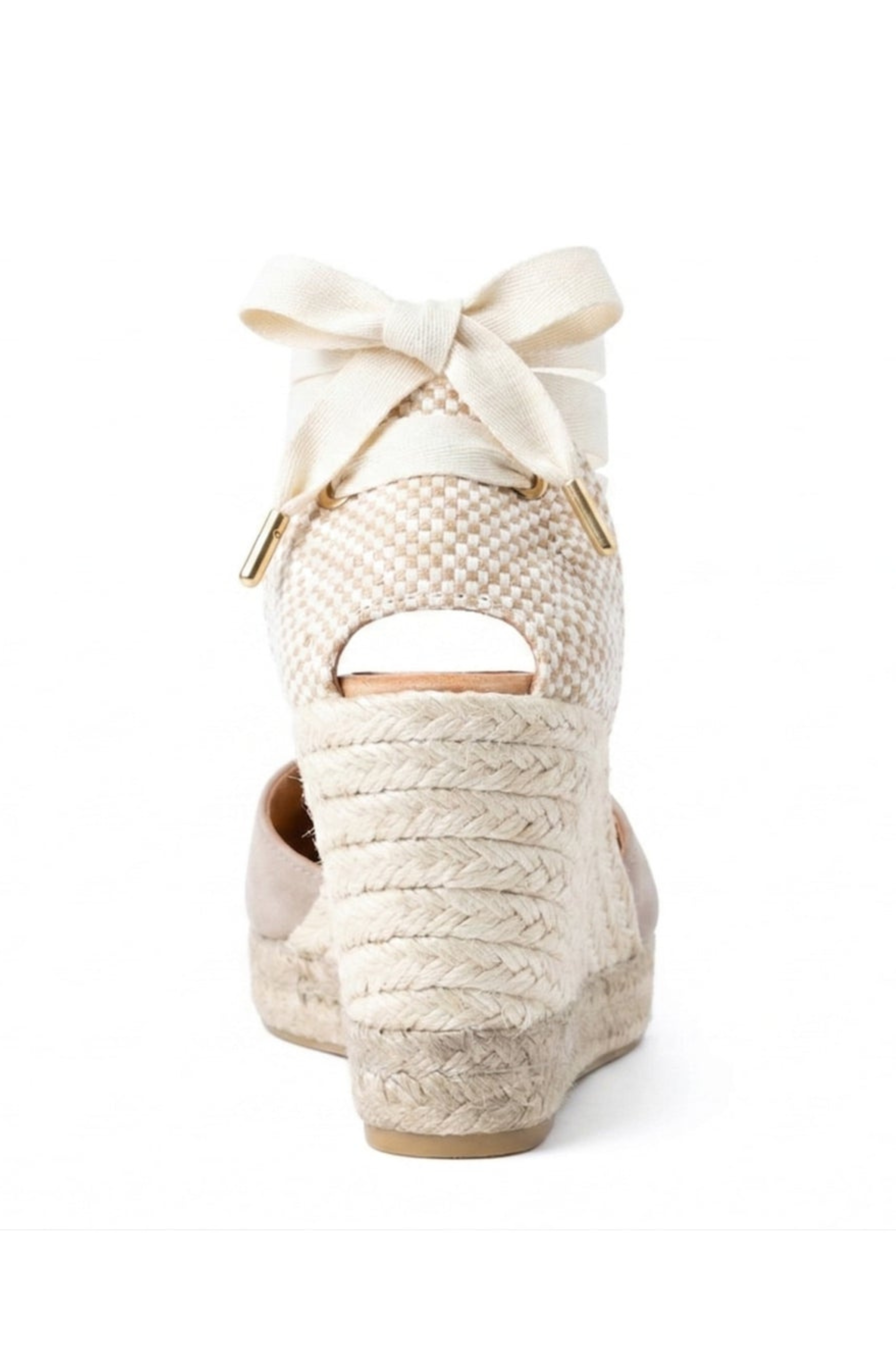 Jimena High Laces Espadrille Sandal, Alternate, color, Taupe
