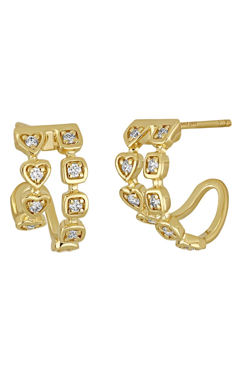 Bony Levy Maya Diamond Hoop Earrings, Main, color, 18K Yellow Gold