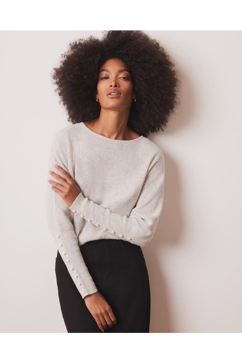 Lace Detail Batwing Jumper, Alternate, color, Grey