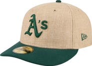New Era Men's New Era  Natural/Green Athletics Twine 59FIFTY Fitted Hat