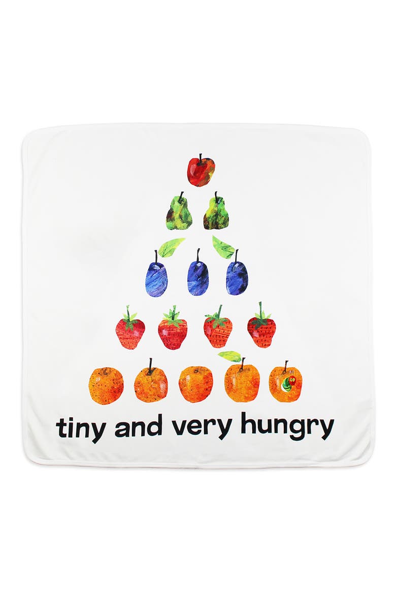 x 'The Very Hungry Caterpillar™' Print Organic Cotton Swaddle Blanket, Main, color, VERY HUNGRY