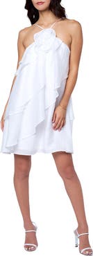 CIEBON Kaia Ruffle Trapeze Dress
