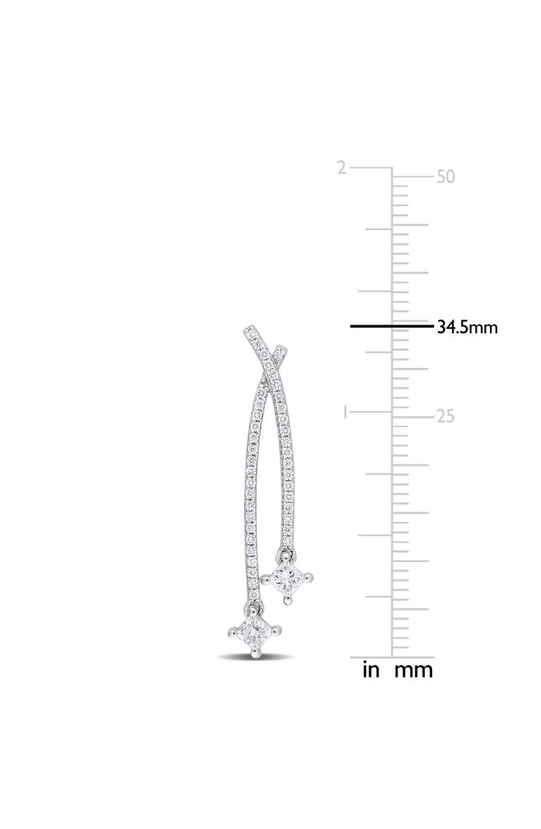 Julianna B. Lab-Grown Diamond Drop Earrings 14k, Alternate, color, White Gold