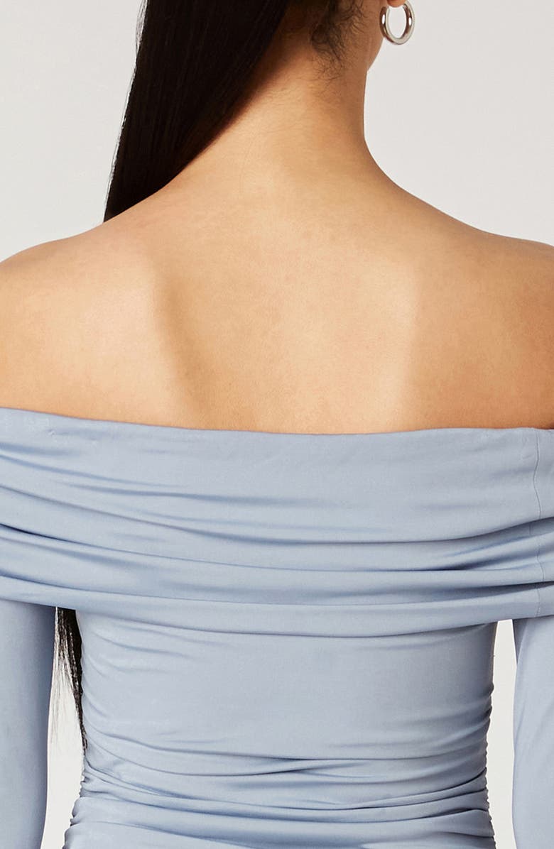 Nia Ava Off the Shoulder Long Sleeve Fit & Flare Dress, Alternate, color,