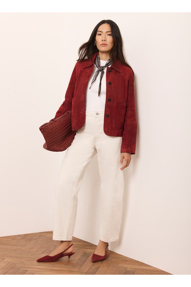 The Essential Suede Jacket, Alternate, color, Red