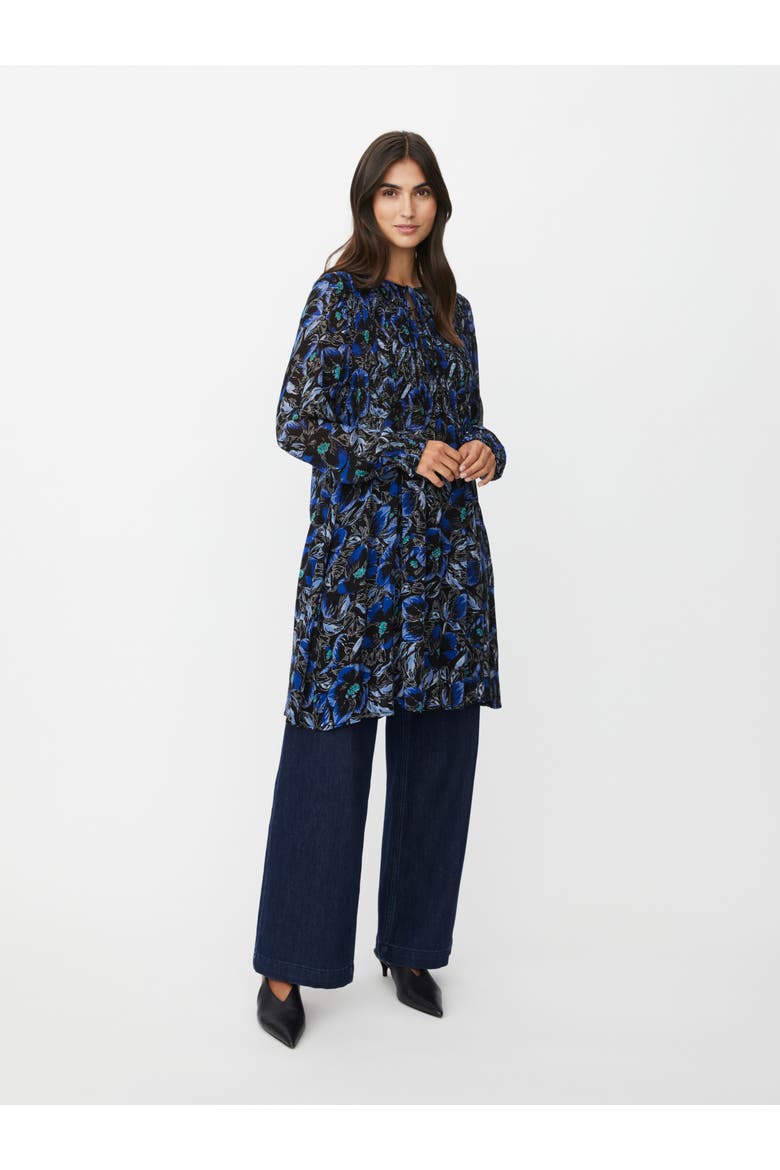 Galamian V-Neck Long Sleeve Long Tunic, Main, color, Surf The Web