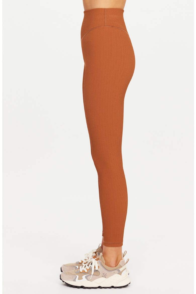 Mariana High Waist Midi Leggings, Alternate, color, BROWN