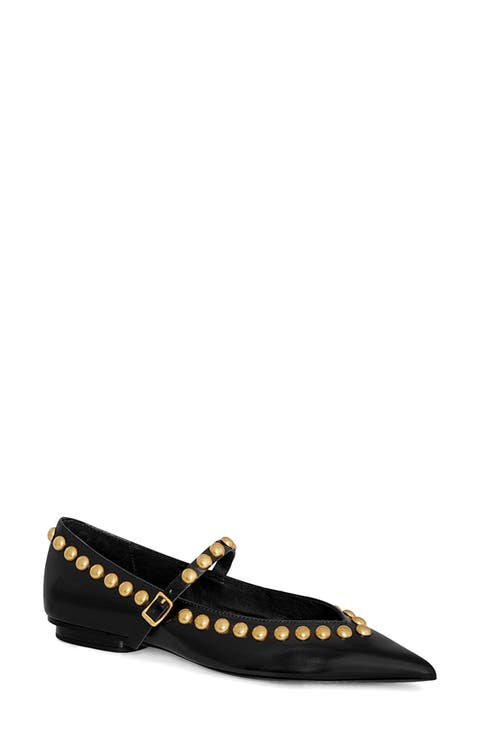 Milan Studded Mary Jane Flat (Women)