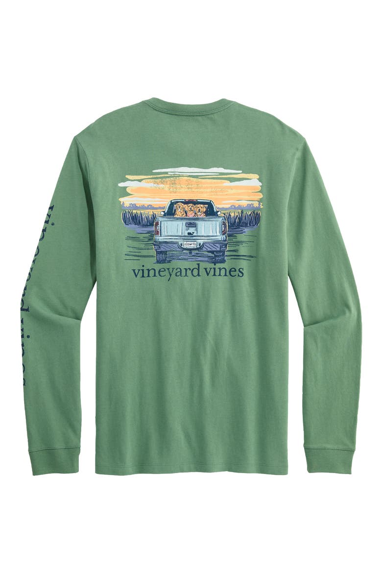 Pickup Truck Marsh Dogs Graphic Pocket Tee, Alternate, color, OLIVE DUSK