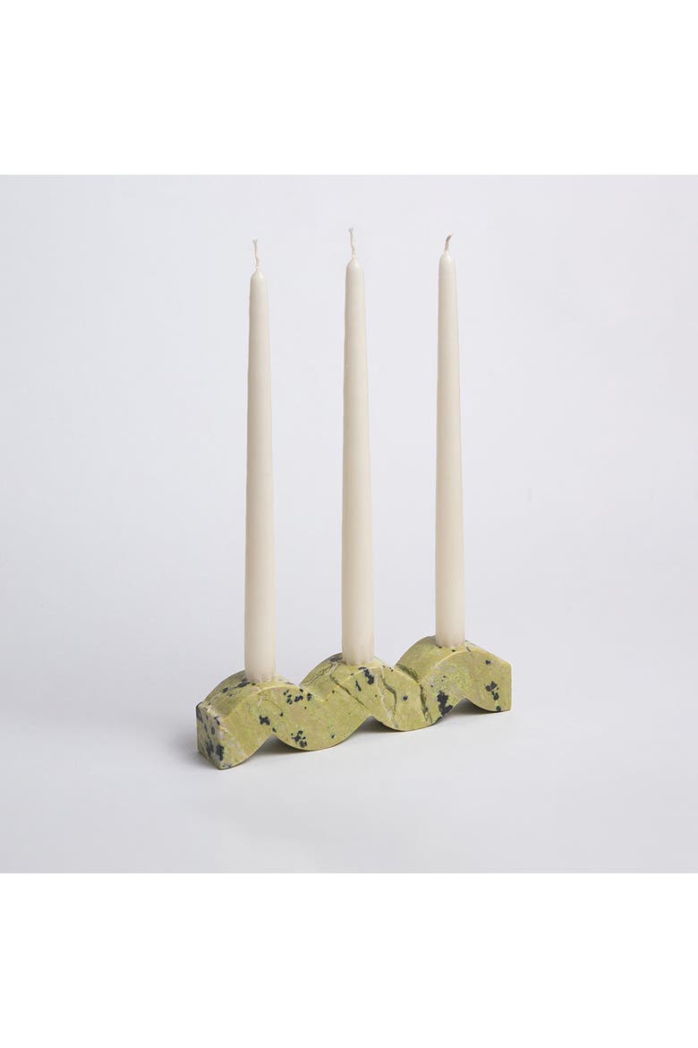 Wavy Gemstone Candelabra, Main, color, Serpentine Green