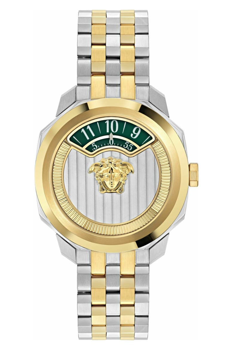 Dylos Two Tone Bracelet Watch, 39mm, Main, color, TWO TONE