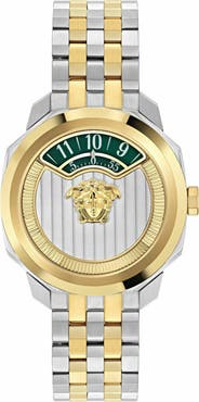 Versace Dylos Two Tone Bracelet Watch, 39mm
