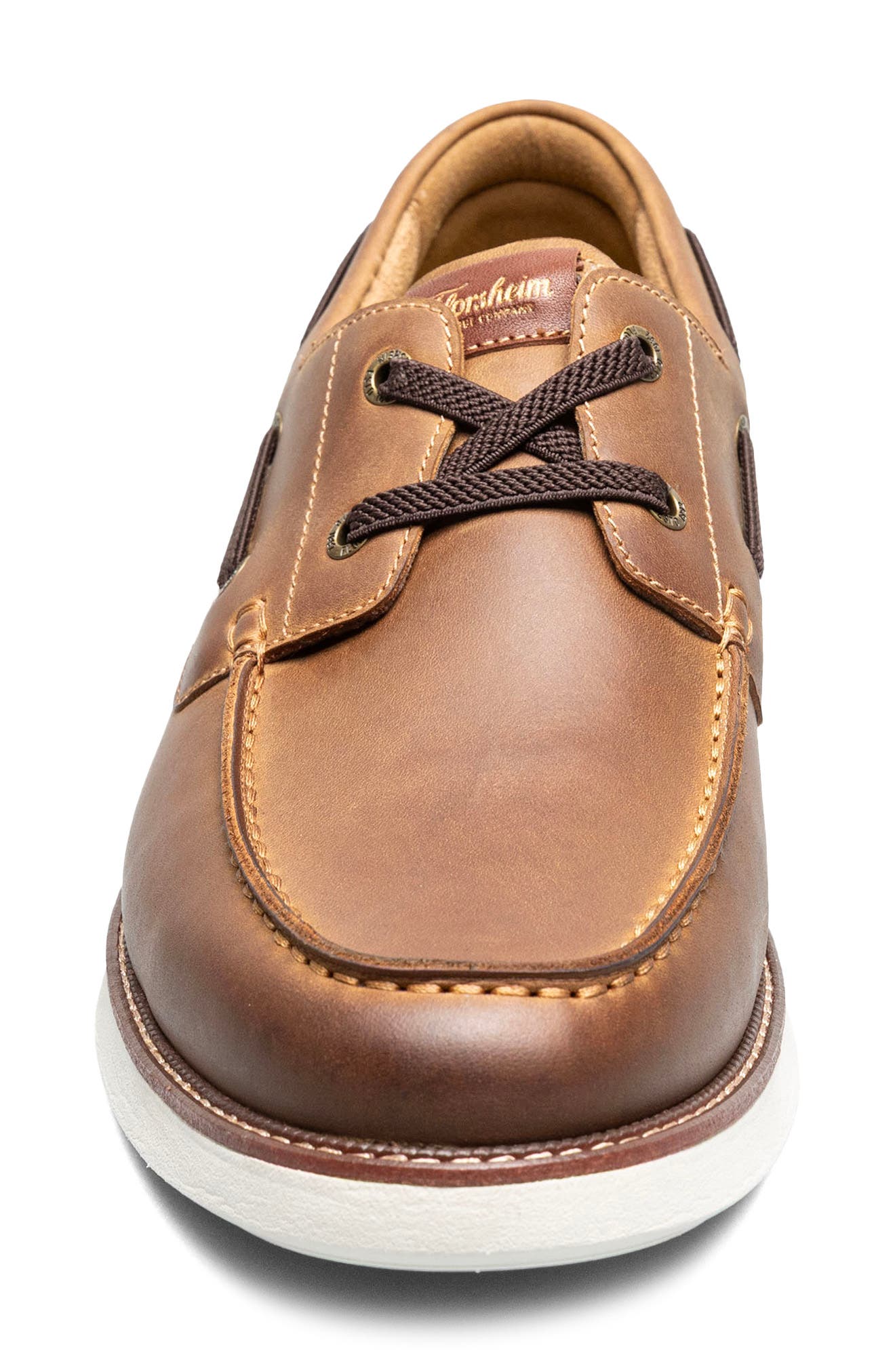 Florsheim Launch Moc Toe Lace-Up Boat Shoe, Alternate, color, Brown