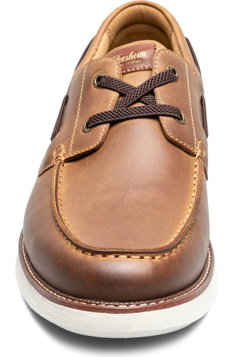 Florsheim Launch Moc Toe Lace-Up Boat Shoe, Alternate, color, Brown