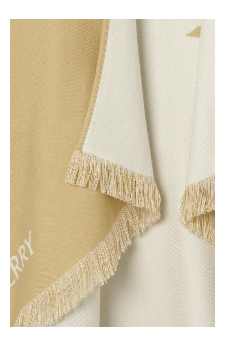 Burberry EKD Wool Silk Cashmere Cape, Alternate, color, Sand Beige