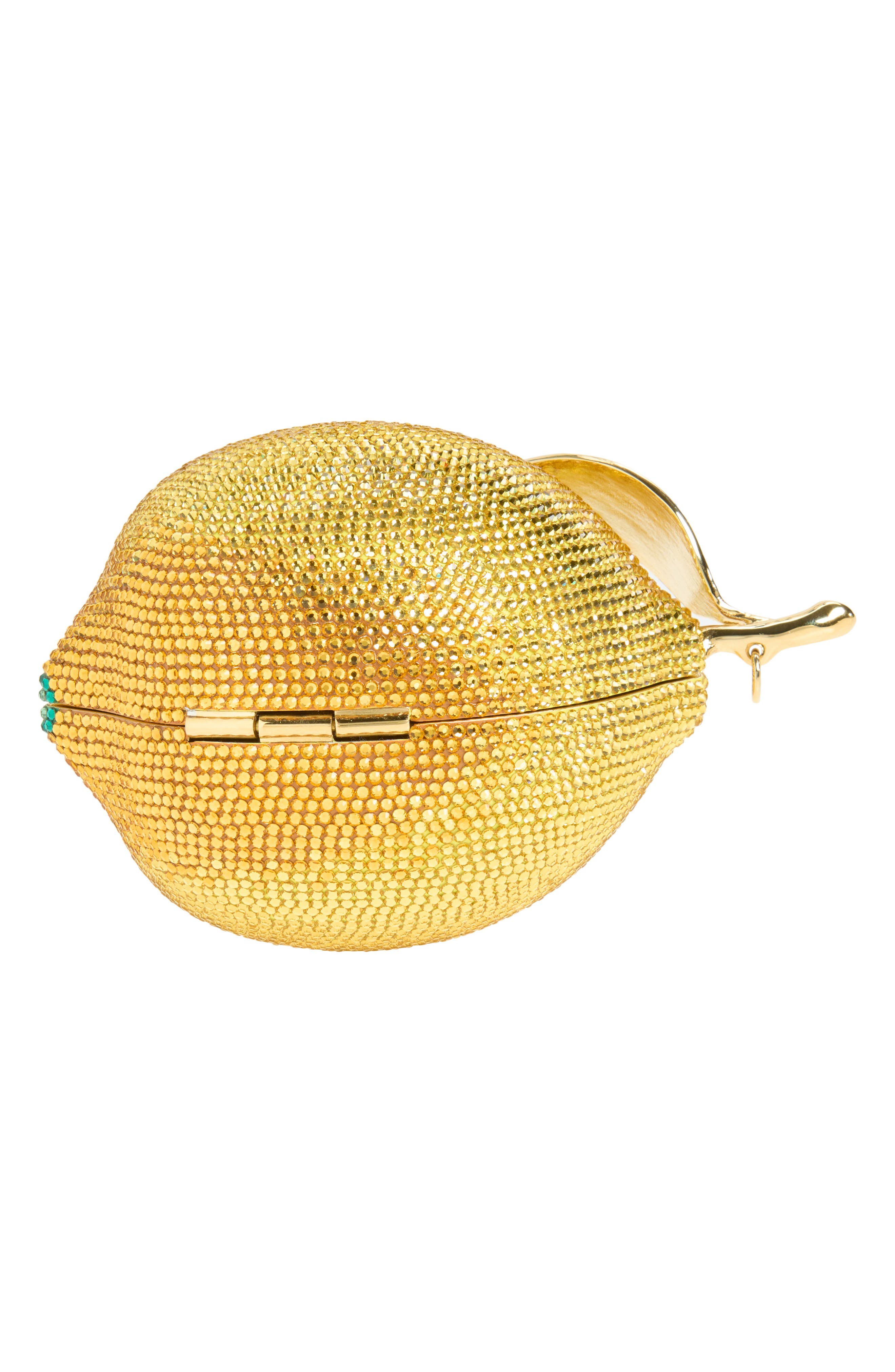 JUDITH LEIBER COUTURE Citron Crystal Embellished Wristlet, Alternate, color, 