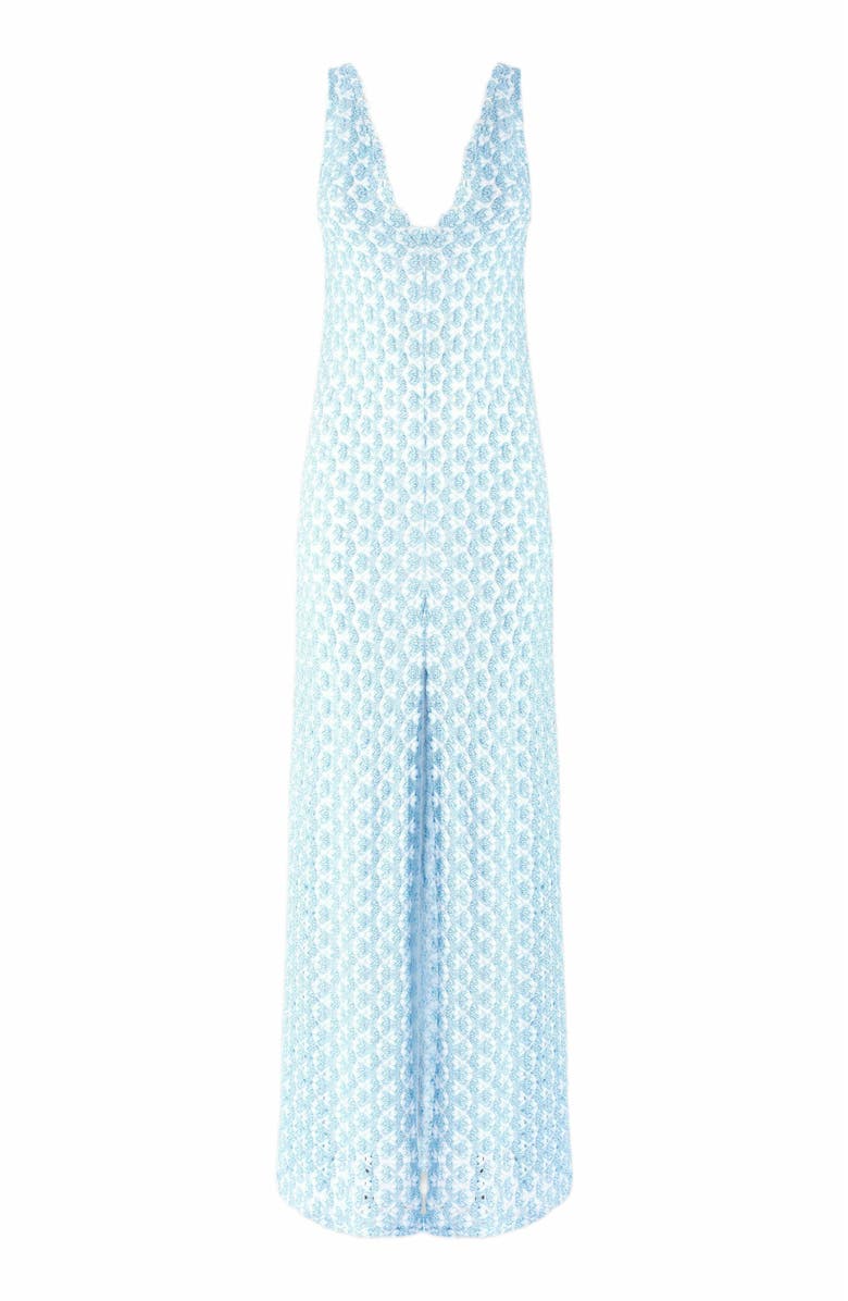Missoni Long Cover-up With Open Back, Alternate, color, Light Blue