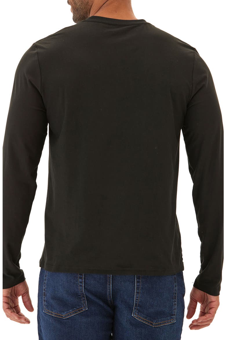 Frederick Luxe Stretch Jersey Henley, Alternate, color, BLACK