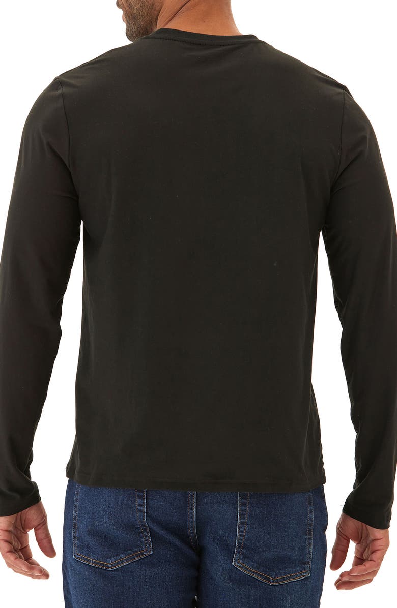 Threads 4 Thought Frederick Luxe Stretch Jersey Henley, Alternate, color, Black