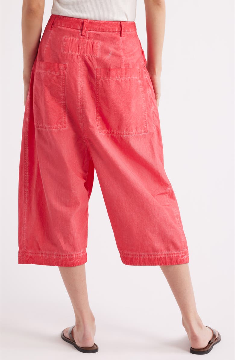 Free People Sundry Crop Cotton Pants, Alternate, color, High Risk Red
