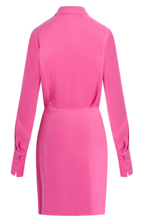 Favorite Daughter The Dinner Party Long Sleeve Minidress In Flamingo